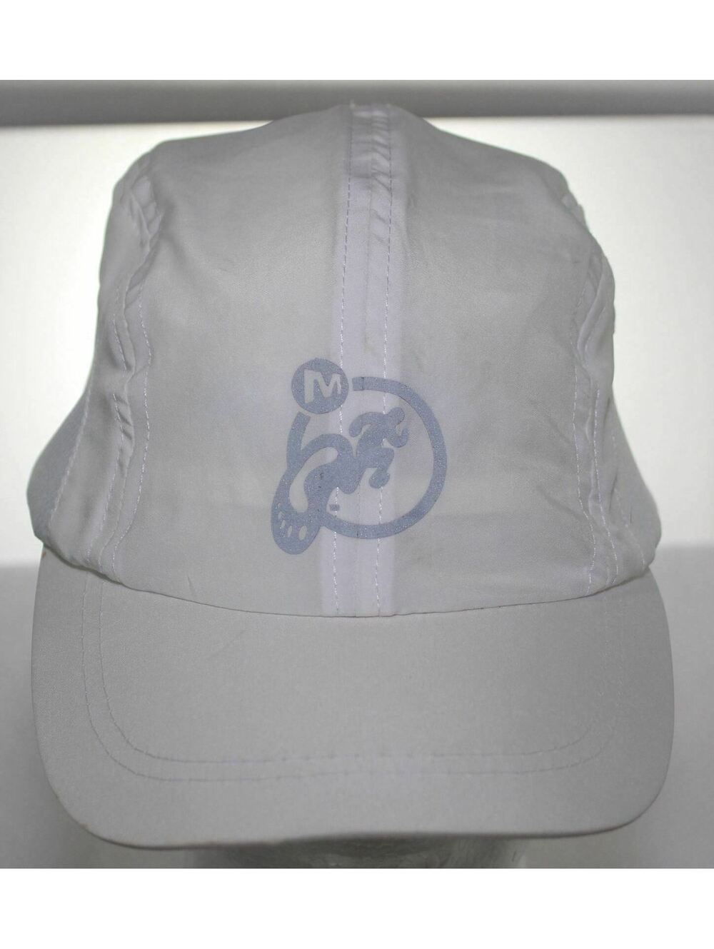 Merrell Reflective Vented Runnning Hiking Hat White & Silver 100% Polyester Cap